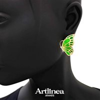 Orecchini Artlinea Donna Animals smalti in Argento Zirconia ZOR1050-MN - ZOR1050-MN